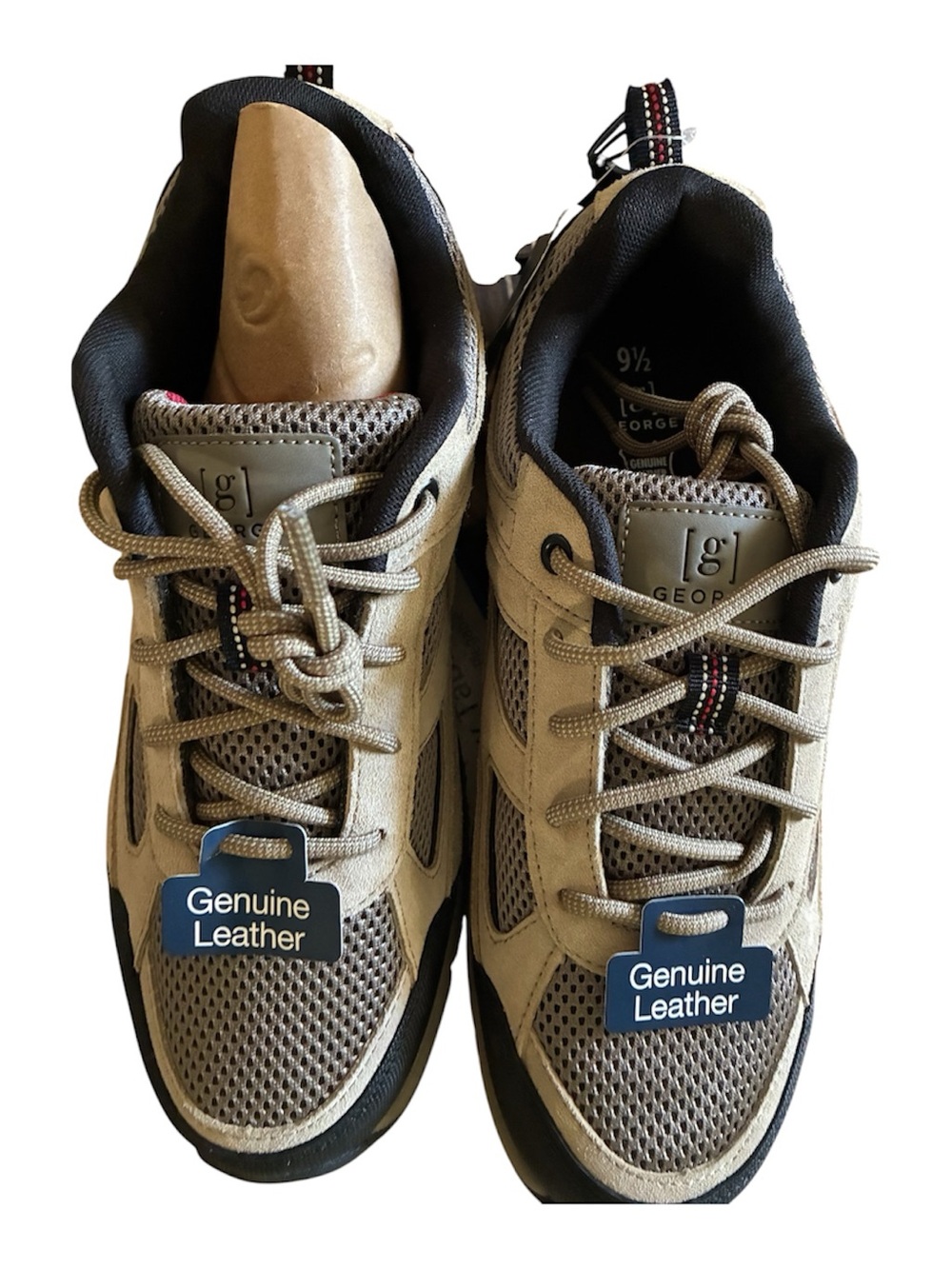 George Men's Rugged Casual tan Shoes suede /mesh upper size 9 1/2